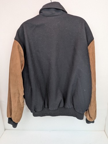 Dumb and Dumber Film Crew Jacket XL Vintage 90s Leather Wool - Picture 2 of 13
