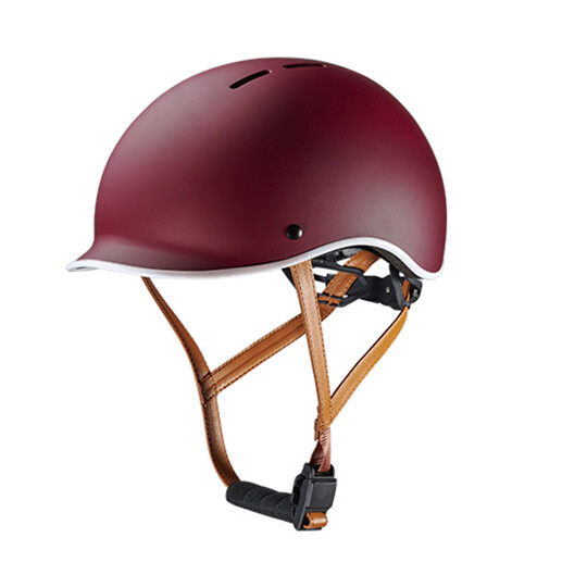 Casque urbain optimiz o375 bordeau matt in mold avec reglage occipital t.l