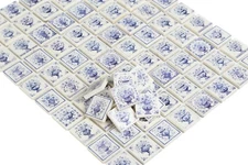 Miniature dollhouse tiles, Crafts wall mosaics, 1:12 scale small square tiles