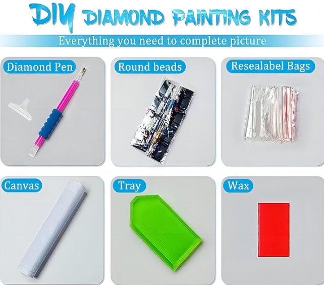 Moon Diamond Art Kits for Adults,Beach landscape 5D Diamond Painting