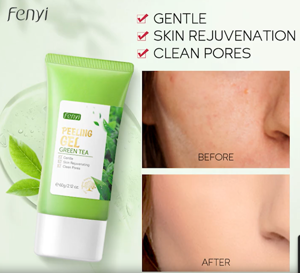 Rejuvenate Your Skin with Green Tea Exfoliating Gel Dead Skin Cleansing 2.12 oz