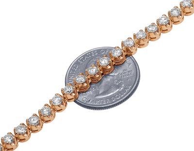 14K Rose Gold Real Diamond 20 Pointer 