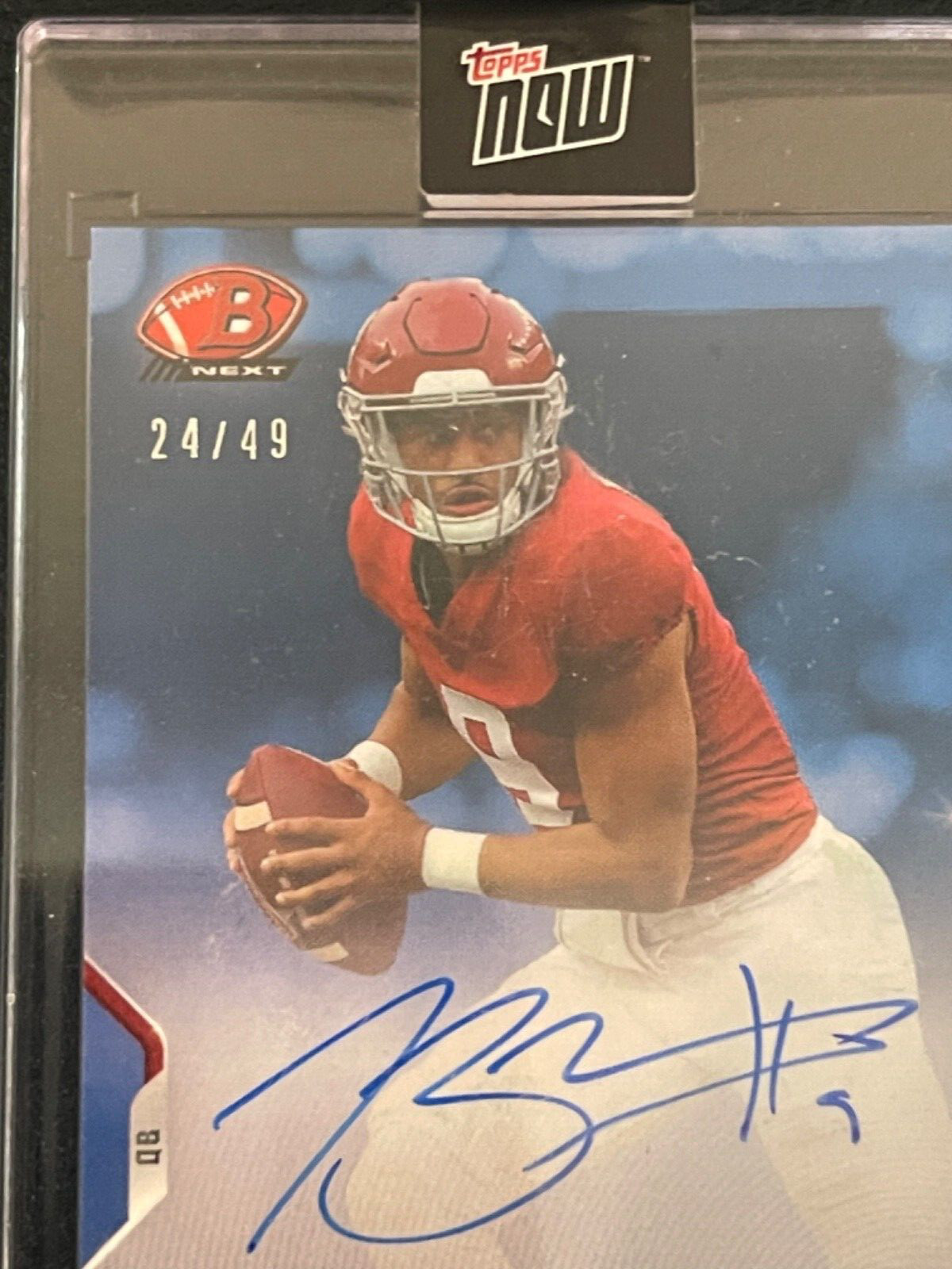 topps 2021 bowman next auto blue version /49 bryce young