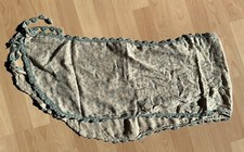 Schal beige blau Blumen