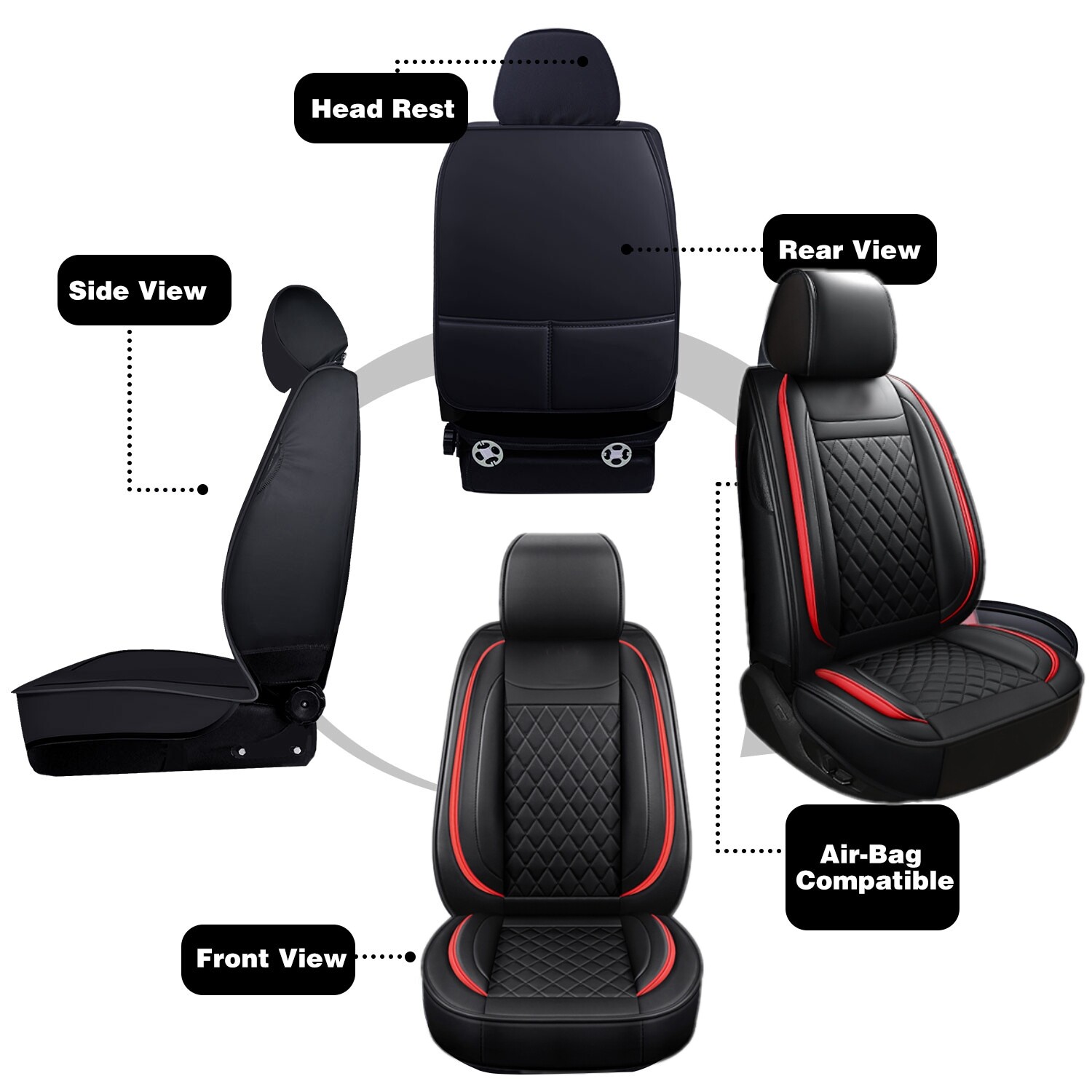 For Lexus Car Seat Covers 3D Leather Front Rear Full Set Protectors