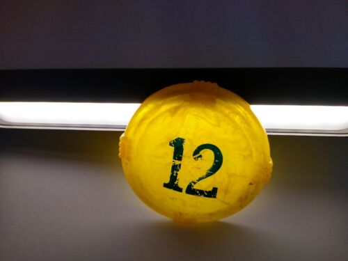 Vintage Pinball Machine Bumper Cap Game Part Original 1950s Yellow Marble # 12 - Picture 2 of 4