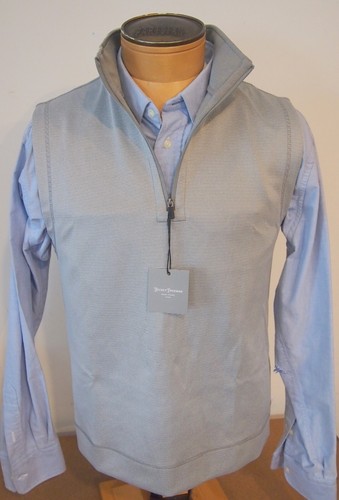 Chaleco Hickey Freeman Performance Tela Gris Micro-rayas 1/4 Cremallera Nuevo con Etiquetas M $99.50 - Imagen 2 de 11