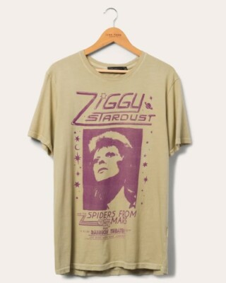 David Bowie Ziggy Stardust short sleeve yellow haze color shirt KV20800