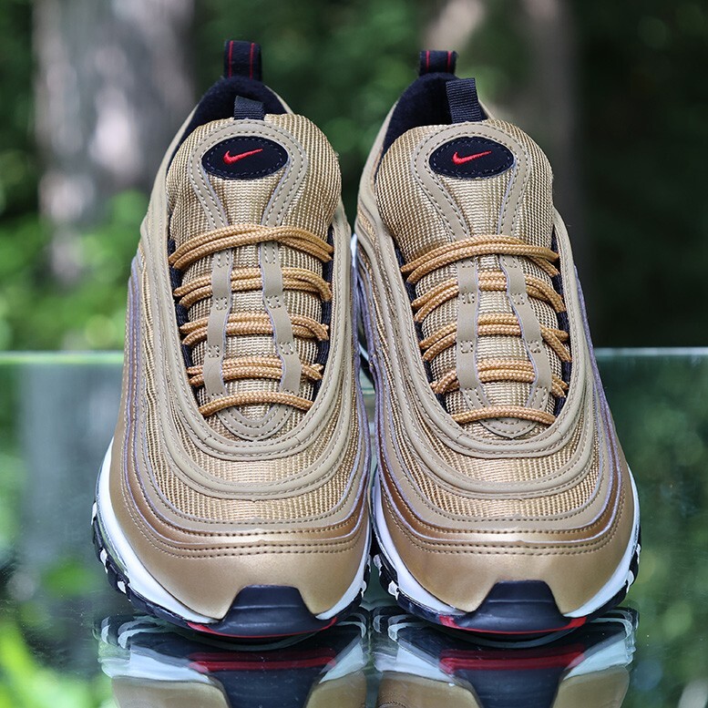 Nike Air Max 97 Metallic Gold Size 6Y Varsity Red White Nike Air Max 97 Metallic Gold Size 6Y Varsity Red White