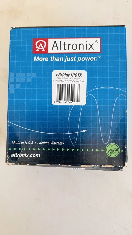 New Altronix eBridge1PCTX   Single Port Transceiver,  25Mbps,  Passes PoE/Po  - Image 2 of 2