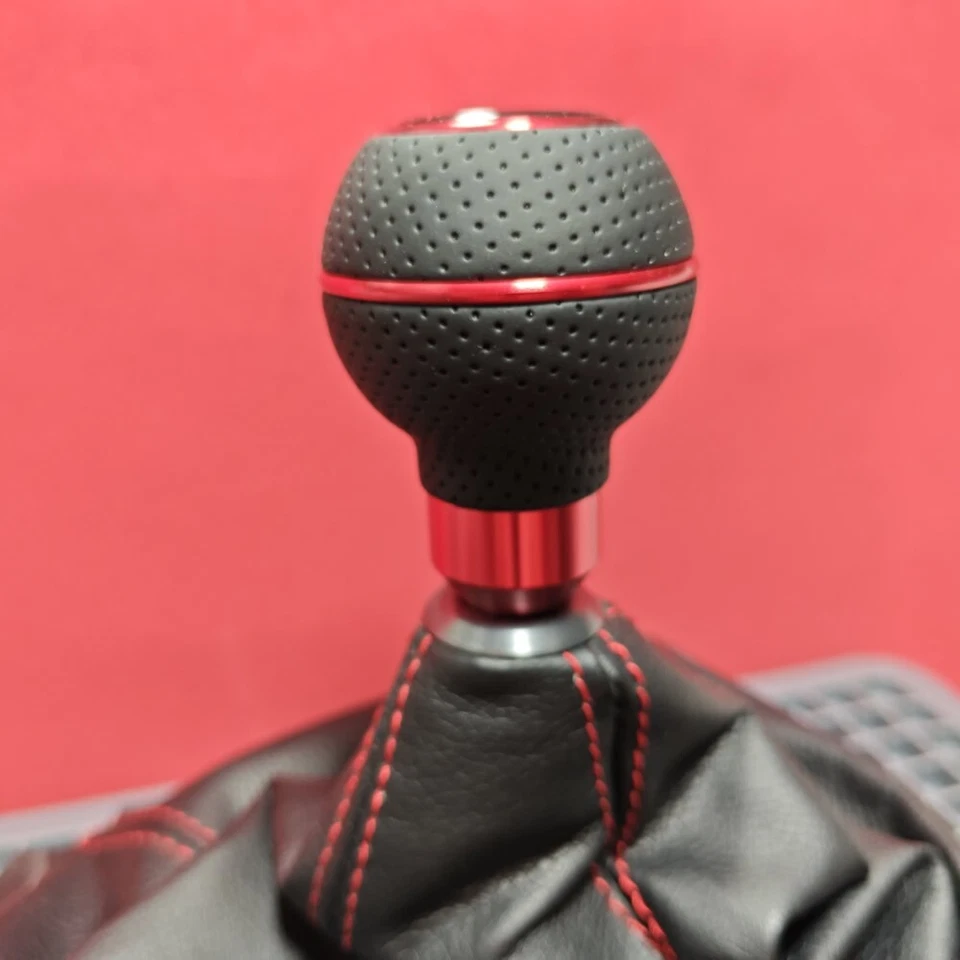 ROT LEDER MS SPORT 6G SCHALTKNAUF für MAZDA MX5 MX-5 SPORT CLUB RF NC ND NB SKY - Bild 2 von 4