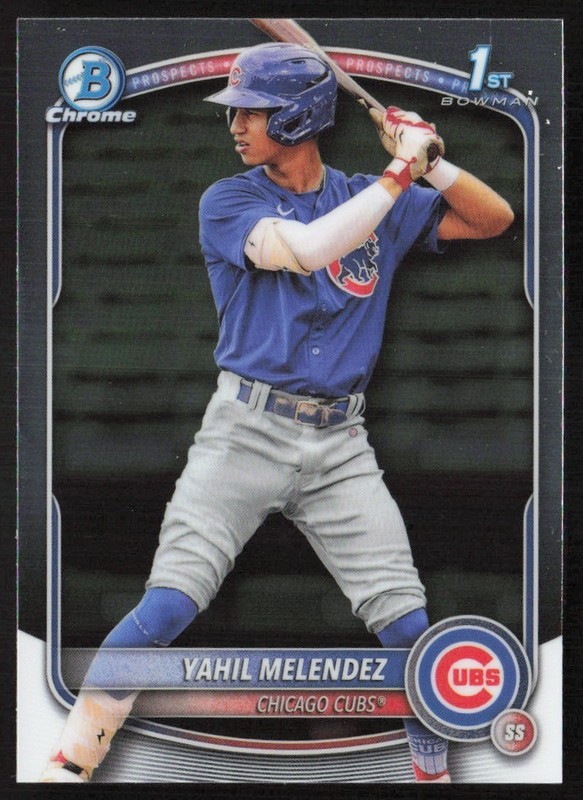 2025 Bowman Chrome Prospects Yahil Melendez #BCP-222 GS1-1
