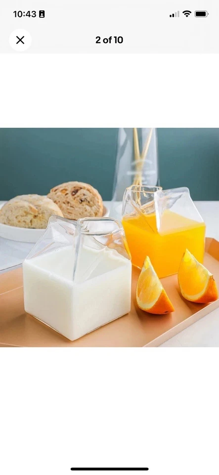 Полпинты молока картонная стеклянная прозрачная чашка для сока чая и кофе сливки многоразового использования - Изображение 3 из 4