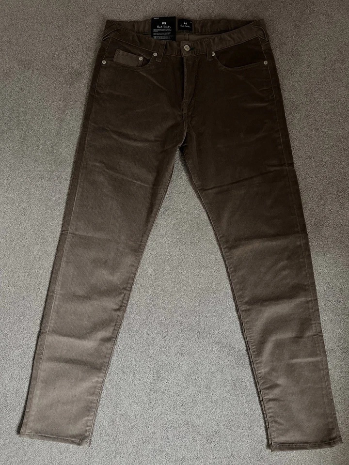 Paul Smith Corduroy Jeans Taped Fit In Light Tan - W32 L32 - New, BNWT - Image 3 of 4
