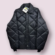 Vintage NWT Men s Big Smith Quilted Work Jacket 80s Sz M USA Made Nylon Black