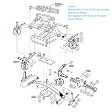 1016389 Metal Spindle Bushing Kit Wear Proof High Strength For Cart