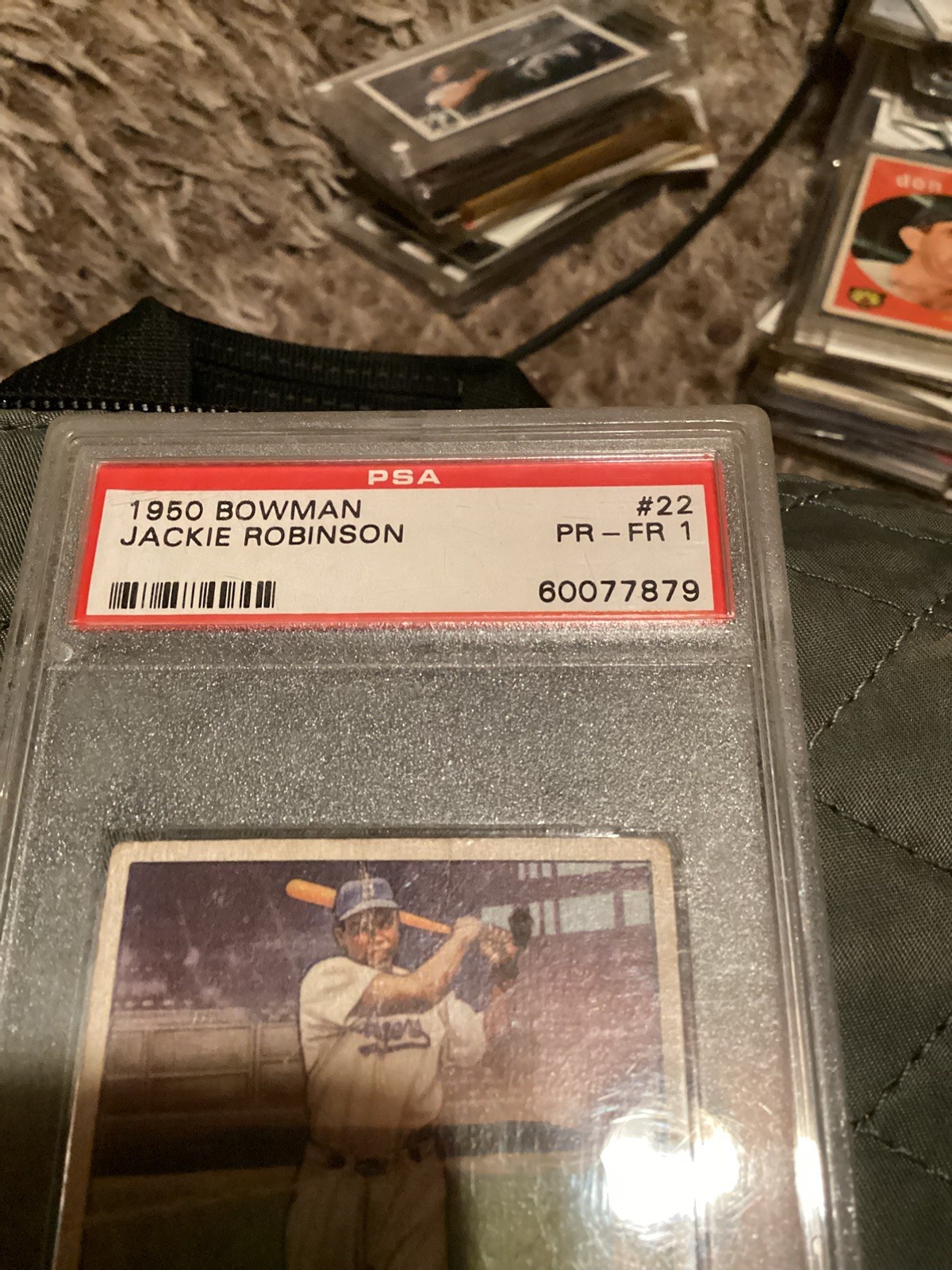 1950 Bowman JACKIE ROBINSON 🔥🔥🔥⚾️🔥🔥🔥 PSA 1  Graded PR-FR  view 2