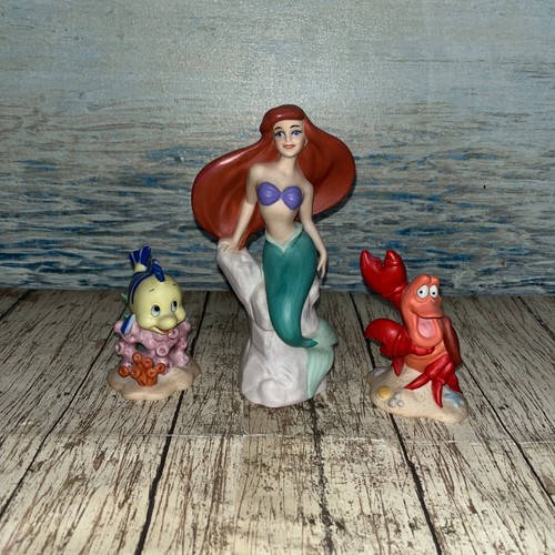 Disney Ariel Sebastian Flounder The Little Mermaid Ceramic Porcelain Figures 3