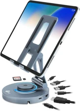 SIIG USB-C Multitask Hub Stand Holder for Tablets/Phones Under 13" CE-MTDK31-S2