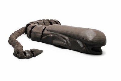 3D Printed Alien Chestburster Figure / Posable Tail   Sci-Fi Horror Display Prop