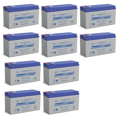 Power-Sonic 10Pack - 12V 9AH SLA Battery Replaces CP1290 6-DW-9 HR9-12 PS-1290F2