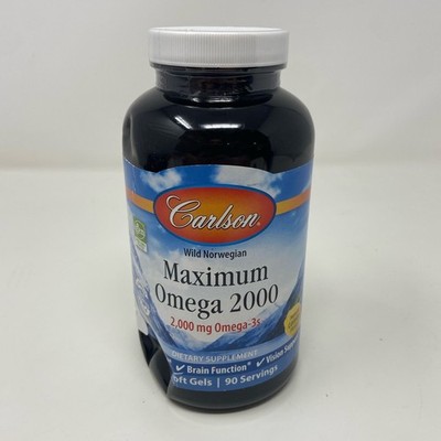 Carlson Maximum Omega 2000 Lemon 180 Softgels (90 Servings)