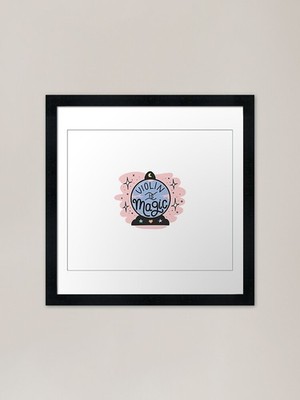 ? Geige ist Magie ? Gerahmtes Kunstdruck gerahmtes Wandbild Poster Leinwanddruck Bild