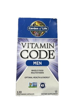 Garden of Life Vitamin Code Men 240 Ct Vegetarian Capsules Gluten-Free Exp 6/26