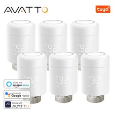 Tuya 1-6PCS Wifi TRV Radiator Actuator Valve Thermostatic Radiator Valve Tempera
