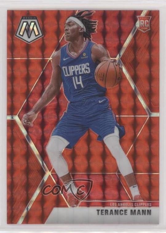 2019-20 Panini Mosaic Rookies Red Prizm Terance Mann #246 5ov