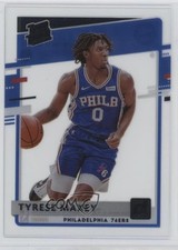 2020-21 Panini Clearly Donruss Rated Rookie Tyrese Maxey #74 g2e