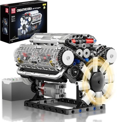 Building Block V8 Engine Zylinder V Typ Motor Klemmbausteine Modell Spielzeug