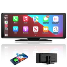 Wireless Apple Carplay Screen for Car, 10.26" HD Touchscreen Portable Android...