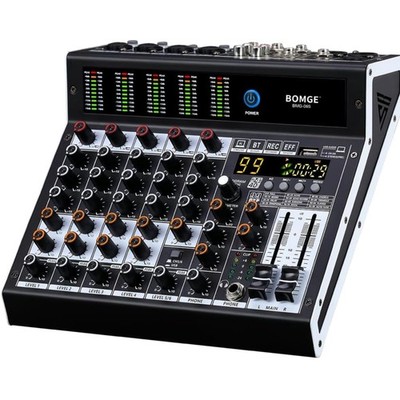 Professional audio mixer 6 Channel Mixing Console with 99 DSP Effect,+48V Pha...