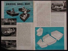 7' Rowboat Sectional 1955 HowTo build PLANS converts to Kids Table + Pool