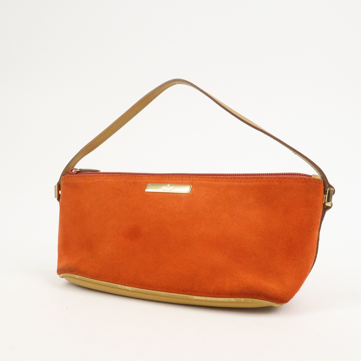 バッグ Vintage GUCCI suede accessory pouch GUCCI Boat Bag Suede Leather Accessory Pouch Hand Bag 039.1103