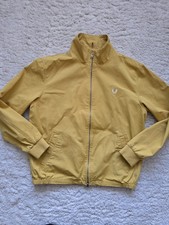 Fred Perry Zip Jacket Embroidered Zip Through Dijon Yellow Very Good Condition