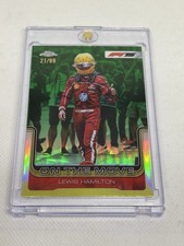 2025 Topps Chrome F1 Lewis Hamilton /99 Green Refractor On The Move #191 Ferrari