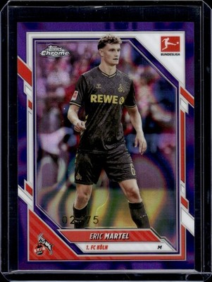 2025-26 Topps Chrome Bundesliga #54 Eric Martel Purple Lava Refractor #/75