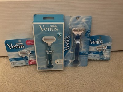 Gillette Venus Womens Razor Handle, (2) with 14 Total Refill Cartridges