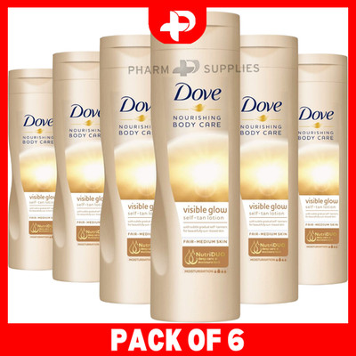 Dove Nourishing Body Care Visible Glow Selbstbräuner Lotion 250ml 6er Pack