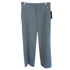 NWT Chaps Women's Weekday Ready Perfectly Polished Grey Wide Leg Dress Pants 6