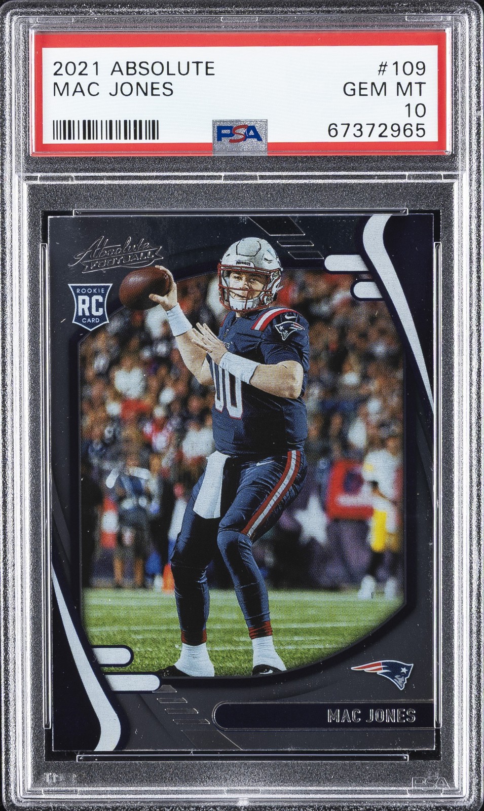 2021 PANINI ABSOLUTE #109 MAC JONES ROOKIE RC PSA 10