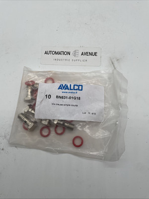 10 Stück Avalco BN631-01G18 simple courte Hohlschrauben Originalverpackt