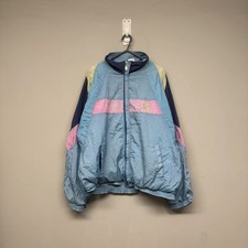 Vintage 90s Puma Zip Up Crazy Colour Track Jacket Windbreaker Large Men’s Blue
