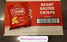 Golden Wonder READY SALTED CRISPS  32 x 32.5g FULL BOX BB:24/01/2026