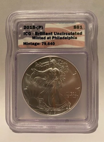 2015(P) American Silver Eagle - ICG Brilliant Uncirculated
