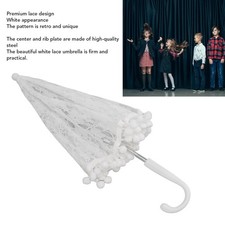 —White Lace Parasol Umbrella For Wedding Bride Party Photography Props