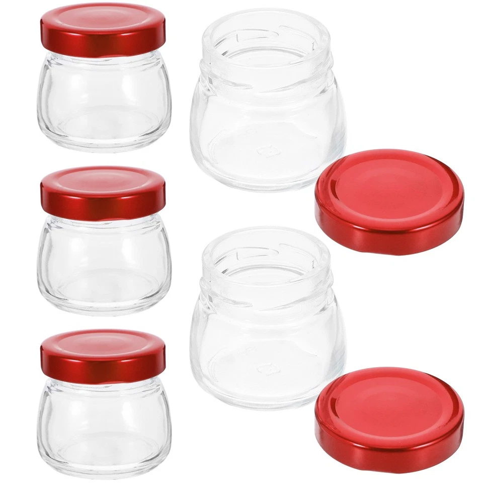  5 Pcs Weckgläser Mit Deckel Mini-Glasbehälter Glasspeicherbehälter - Bild 3 von 4