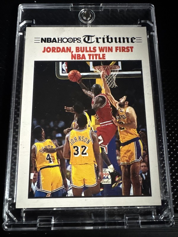 1991-92 NBA Hoops Basketball Michael Jordan #542 Tribute Chicago Bulls HOF